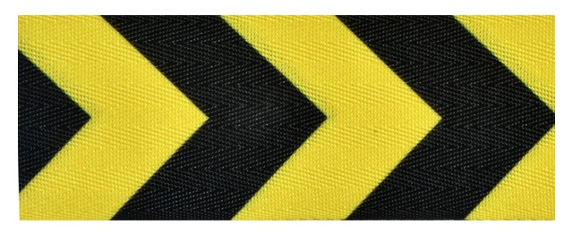 Cinta Amarillo / negro chevron