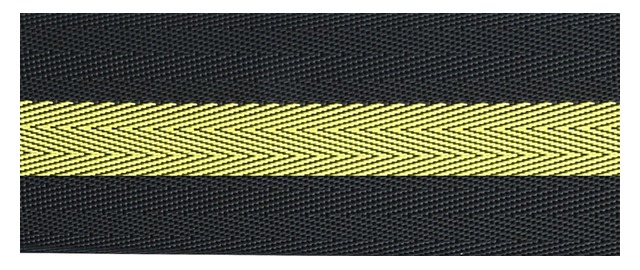 Cinta Negro / amarillo chevron